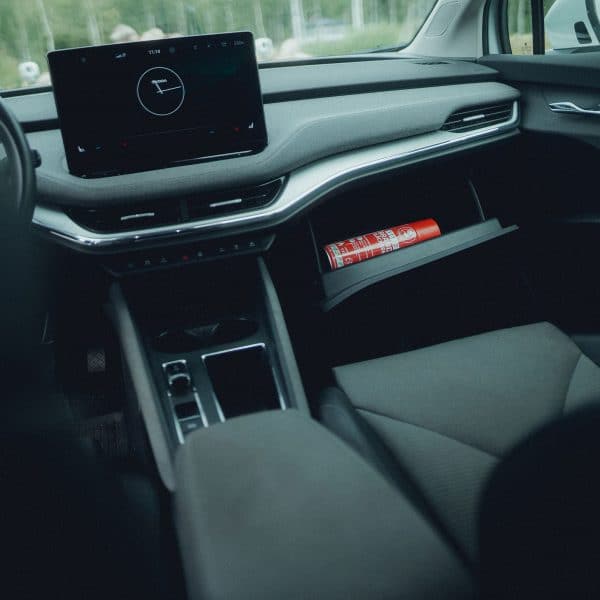 Liten 112 Brandsläckare bil handskfack