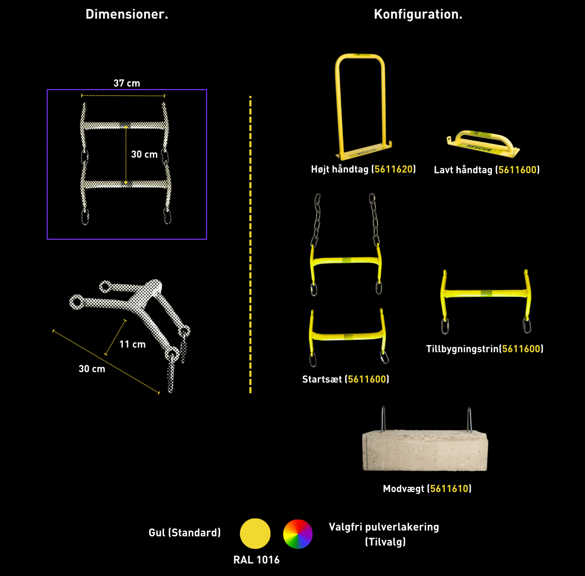 Livlejdere rescue life 247 gul redningsstige